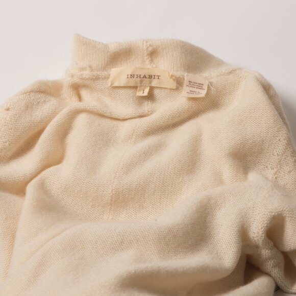 Vintage Inhabit Cream Cashmere Architectural Turtleneck with Exposed Seams - Picture 5 of 5